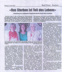 Presse 201304 Das Sterben Ist Teil Des Lebens